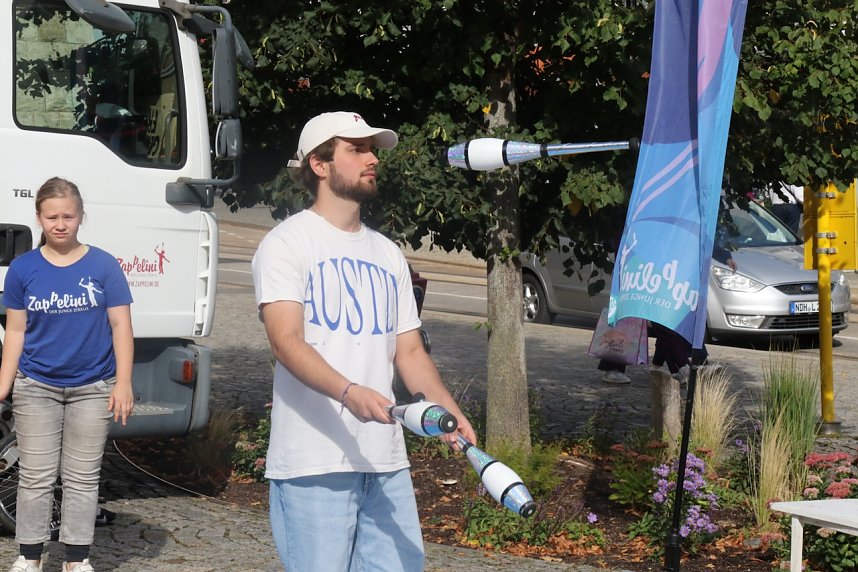 Nordhausen zusammen feiert auf dem Rathausplatz
