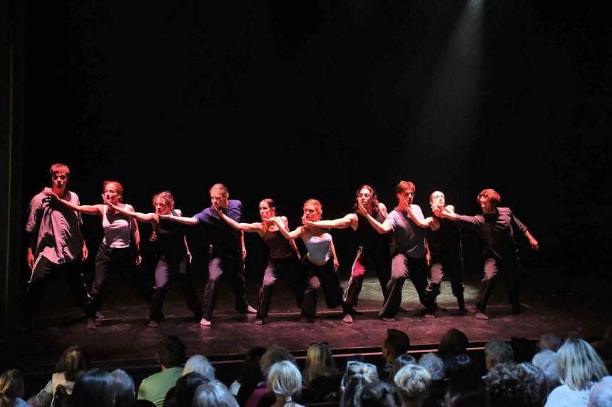 Peter Blei unterwegs beim Theaterfest