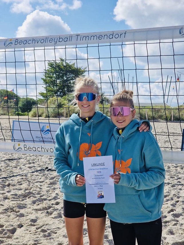 Lucie Rieger und Magdalena Buchwald bei den Deutschen Meisterschaften im Beach-Volleyball
