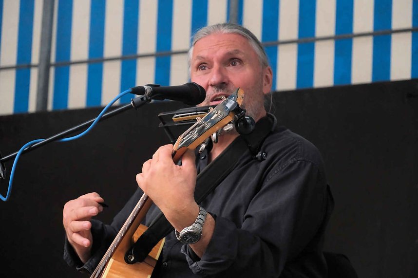 Peter Blei unterwegs beim Klostermarkt in Walkenried