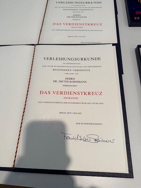 Auszeichnung f&uuml;r Dr. Dieter Kornmann