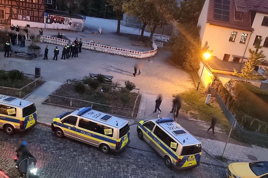 Gro&szlig;es Polizeiaufgebot gestern Abend in Nordhausen
