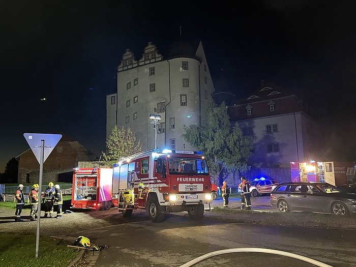 Wohnhaus in Flammen