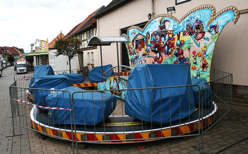 In Kelbra wird die Kirmes vorbereitet