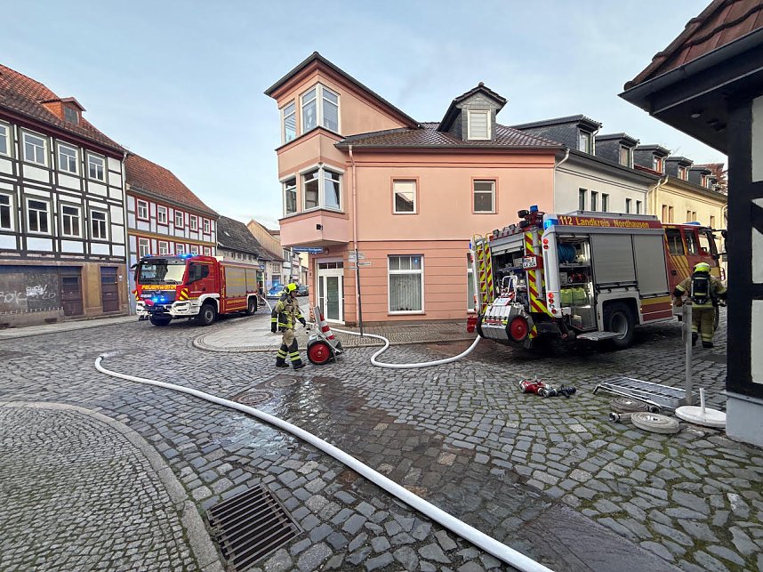 Brand in der Nordh&auml;user Altstadt