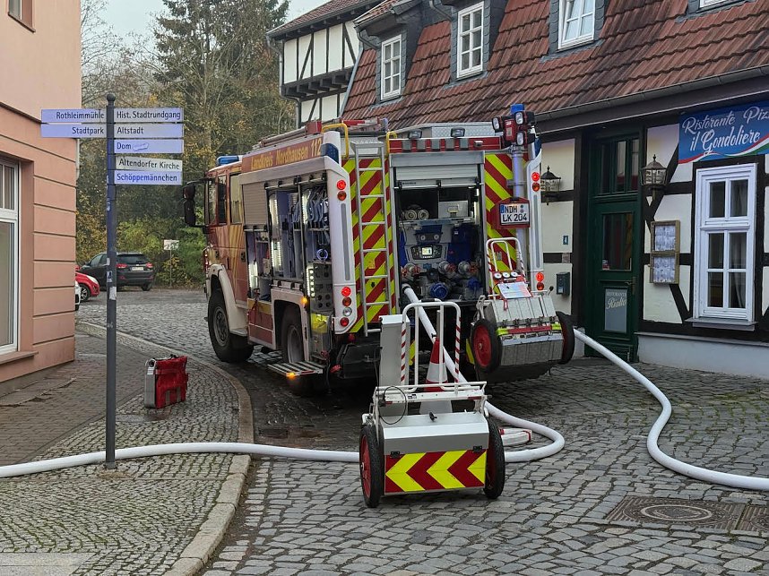 Brand in der Nordh&auml;user Altstadt