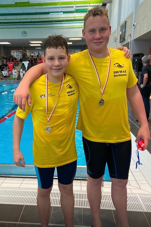 Die Nordh&auml;user Nachwuchsschwimmer bei der Kurzbahnmeisterschaft in Gotha