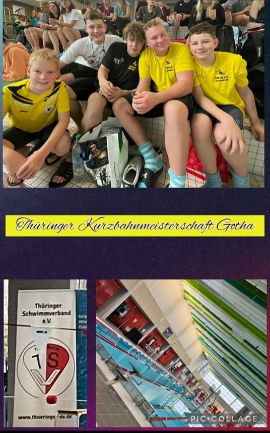 Die Nordh&auml;user Nachwuchsschwimmer bei der Kurzbahnmeisterschaft in Gotha