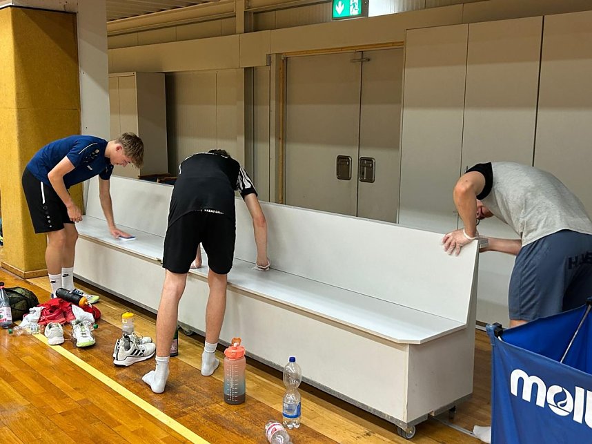 Vorbereitungen f&uuml;r das Handball-Wochenende