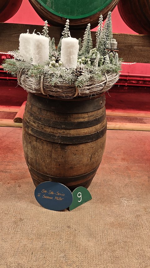 Adventskranz zum Thema Eisenbahn