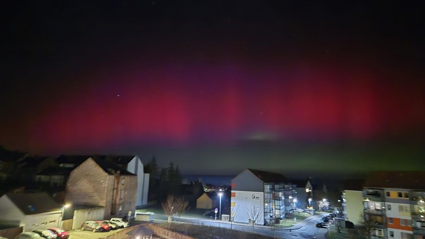 Polarlichter &uuml;ber Bleicherode