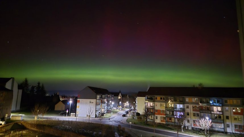 Polarlichter &uuml;ber Bleicherode
