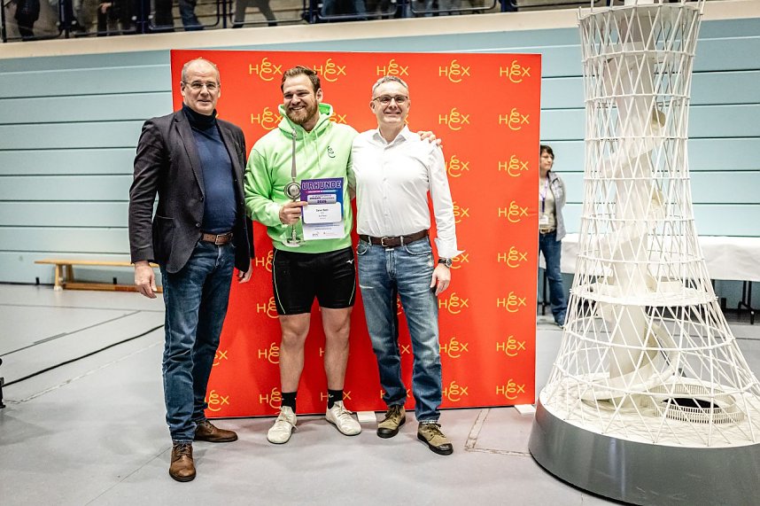 Der M&auml;nnerwettkampf beim 17. Kugelsto&szlig;-Indoor.