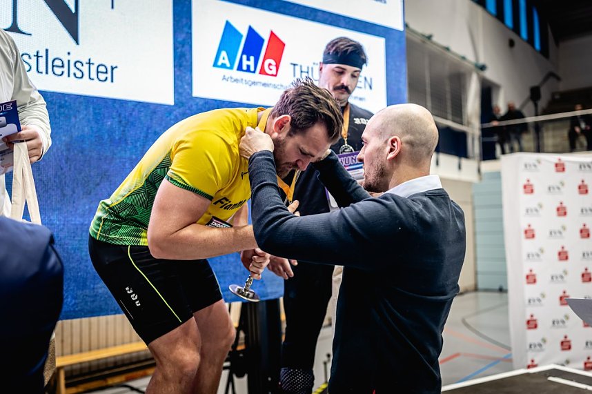 Der M&auml;nnerwettkampf beim 17. Kugelsto&szlig;-Indoor.
