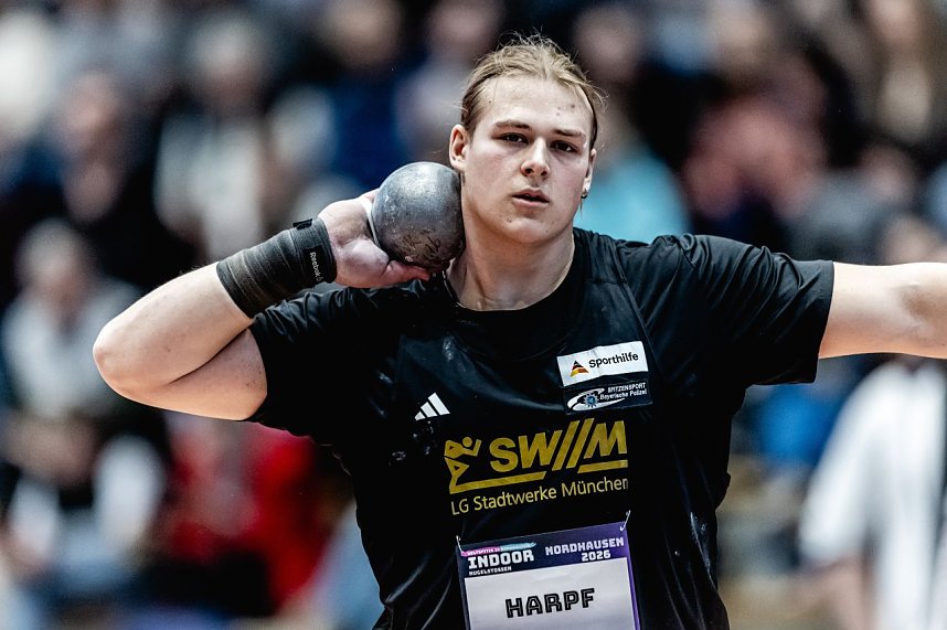 Der M&auml;nnerwettkampf beim 17. Kugelsto&szlig;-Indoor.