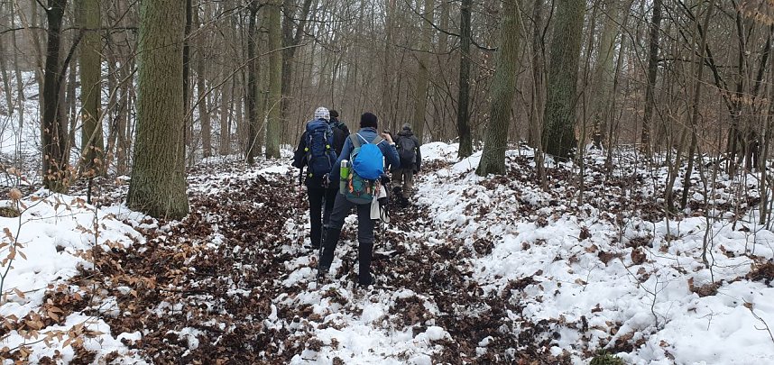 Die Wanderer erreichten den S-Bahnhof in Halle-Neustadt.