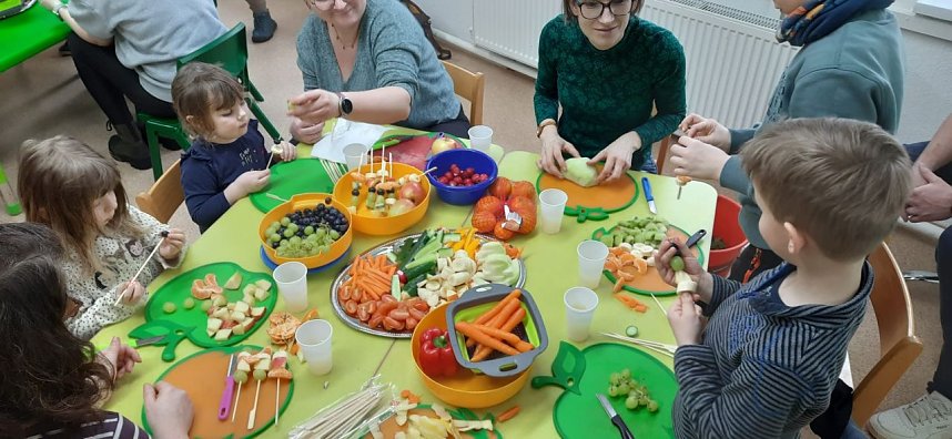Gesund und lecker - bei den Hohensteiner Zwergen drehte sich letzte Woche alles rund um das gesunde Essen