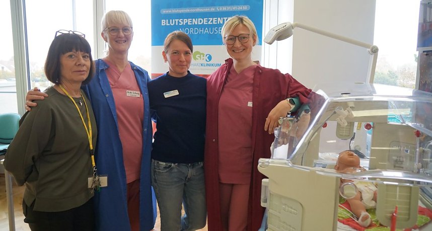Die Pflegekr&auml;fte des S&uuml;dharz-Klinikums stellten sich vor.