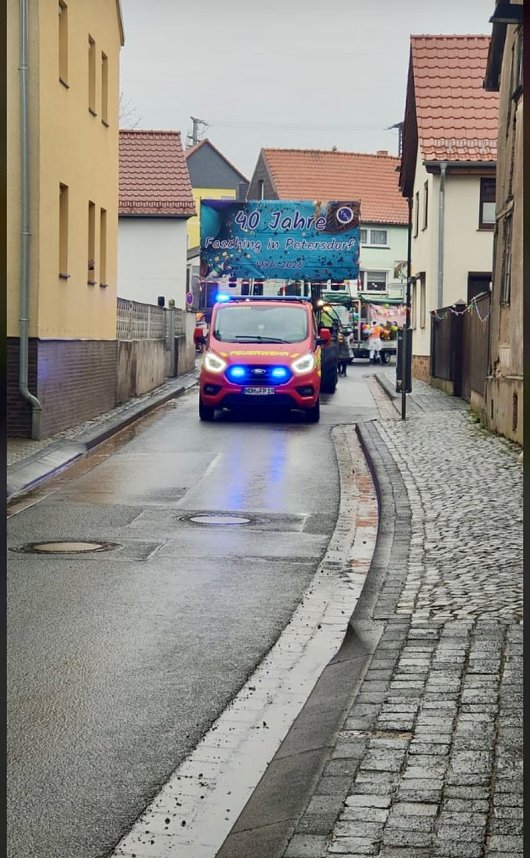 Karnevalsumzug durch Petersdorf im M&auml;rz
