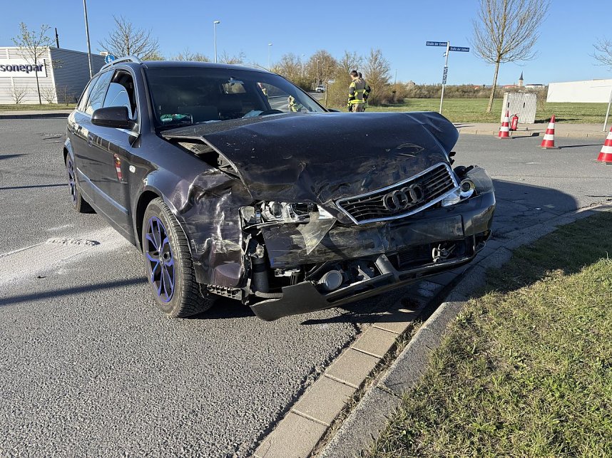 Ein spektakul&auml;rer Unfall ereignete sich heute Nachmittag in Nordhausen. 