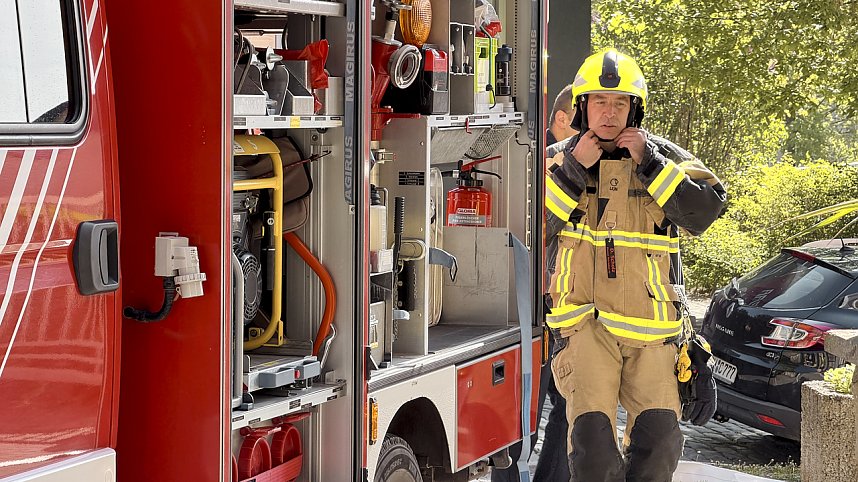 freiwillige Feuerwehr Herreden &uuml;bt Evakuierung