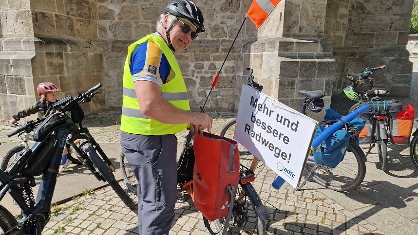 Die 3. "Kidical Mass" Fahrraddemo rollte heute durch Nordhausen
