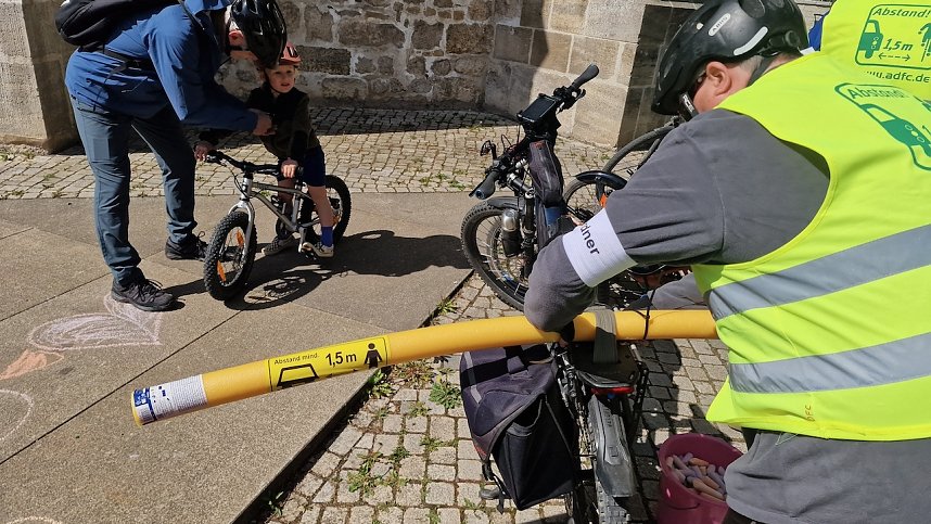 Die 3. "Kidical Mass" Fahrraddemo rollte heute durch Nordhausen