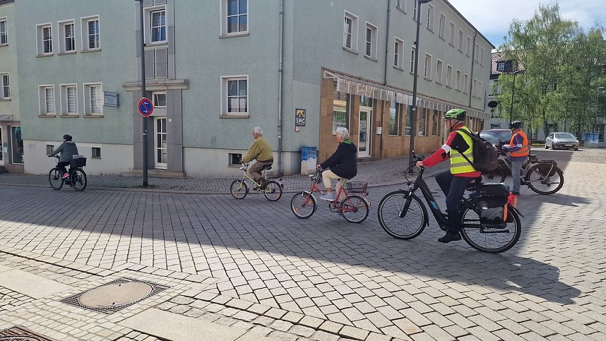 Die 3. "Kidical Mass" Fahrraddemo rollte heute durch Nordhausen