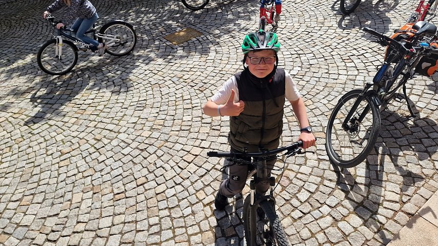 Die 3. "Kidical Mass" Fahrraddemo rollte heute durch Nordhausen