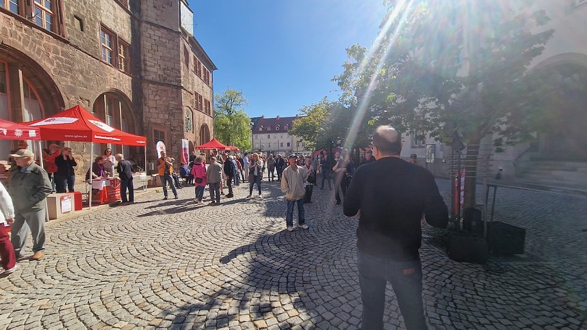 Arbeiterkampftag auf dem Nordh&auml;user Rathausplatz