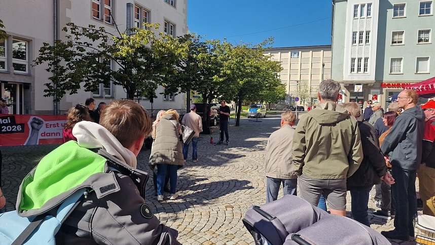 Arbeiterkampftag auf dem Nordh&auml;user Rathausplatz
