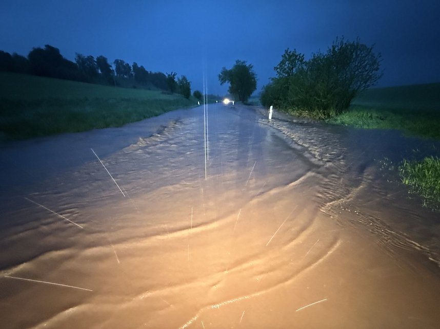 Unwetter &uuml;ber der Goldenen Aue