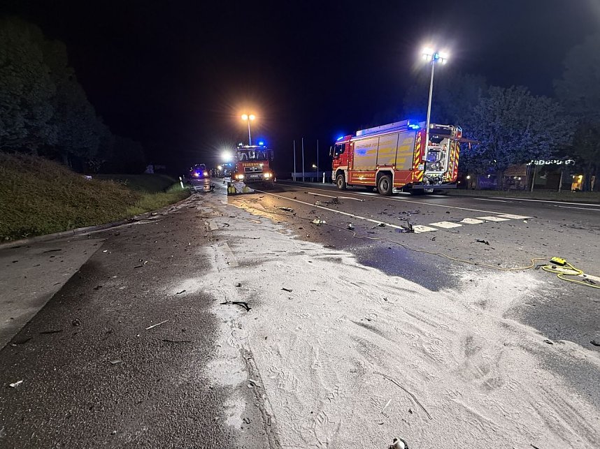 Ein spektakul&auml;rer Unfall ereignete sich Donnerstagabend bei Nordhausen.