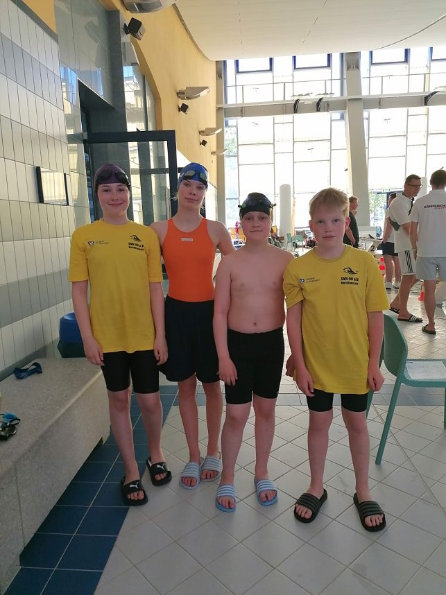 Die Nordh&auml;user Nachwuchschwimmer schlugen sich gut in Erfurt. 