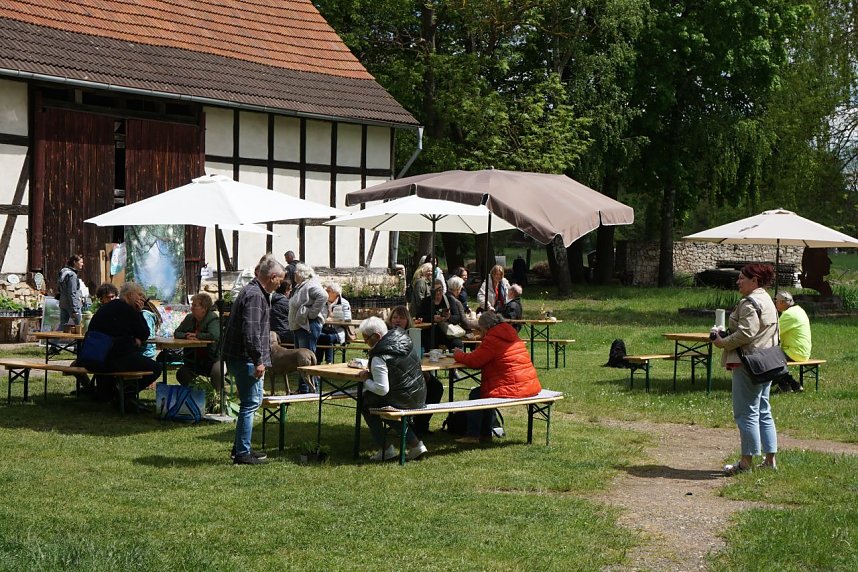 Am Sonntag fand im Park des Hue de Grais in Wolkramshausen die erste Pflanzentauschb&ouml;rse Nordth&uuml;ringens statt. 