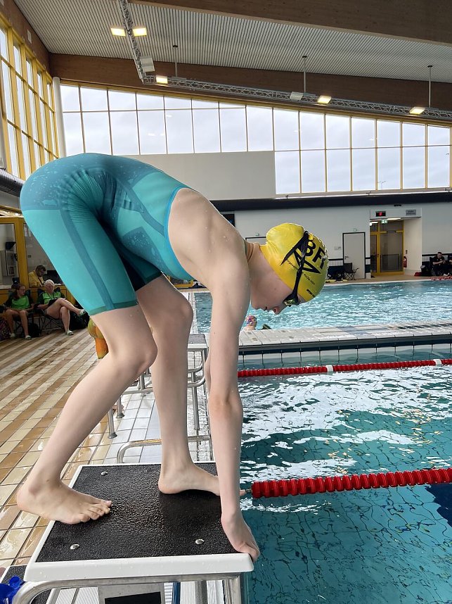 Frida Flagmeyer vom Nordh&auml;user Schwimmverein holte Gold in D&uuml;sseldorf.