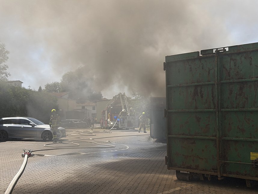 Containerbrand bei der Lebenshilfe in Nordhausen