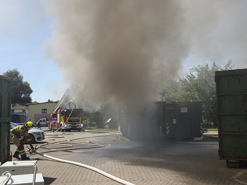 Containerbrand bei der Lebenshilfe in Nordhausen