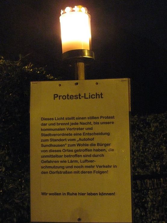 Protest in Sundhausen