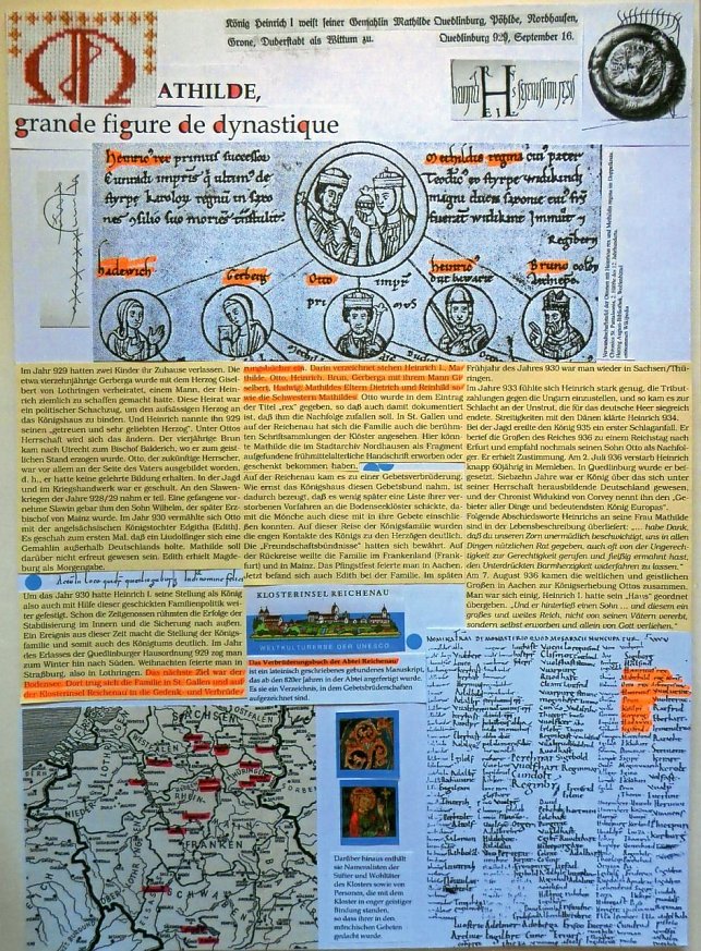 Bild: Bildtafel &uuml;ber das Jahr 929 in der Ausstellung