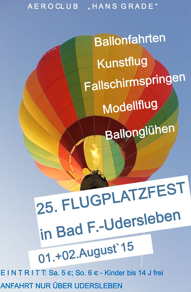 Bild: Das Jubil&auml;ums-Flugplatzfest naht